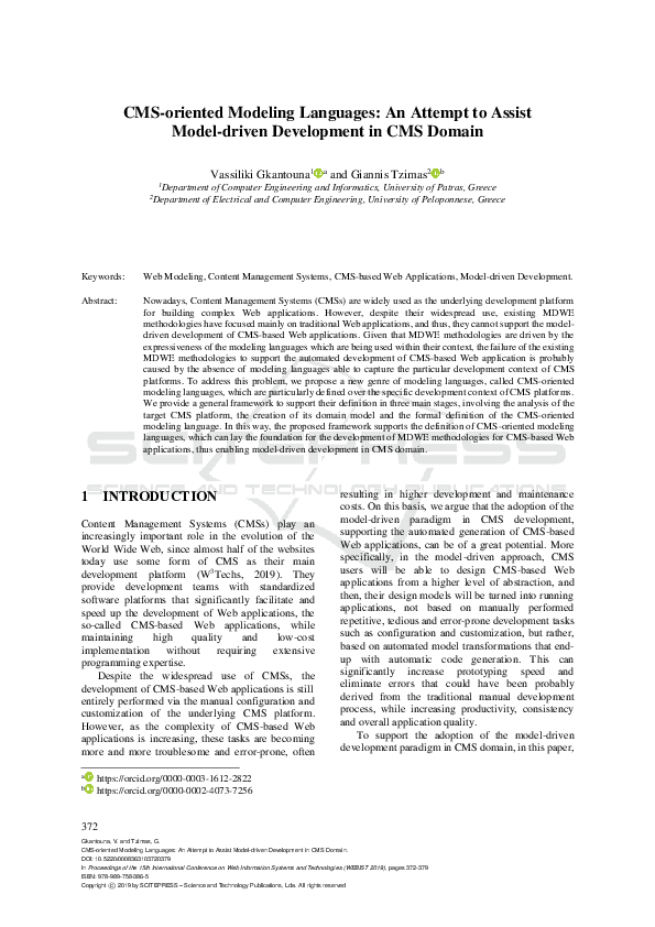 (PDF) CMS-oriented Modeling Languages: An Attempt to Assist Model ...