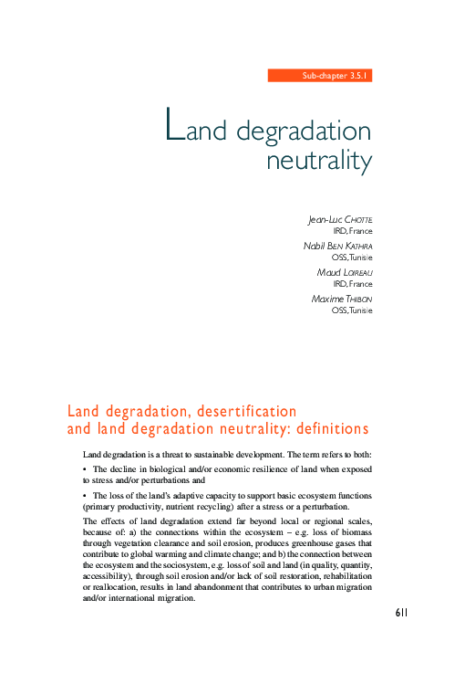 (PDF) Land degradation neutrality