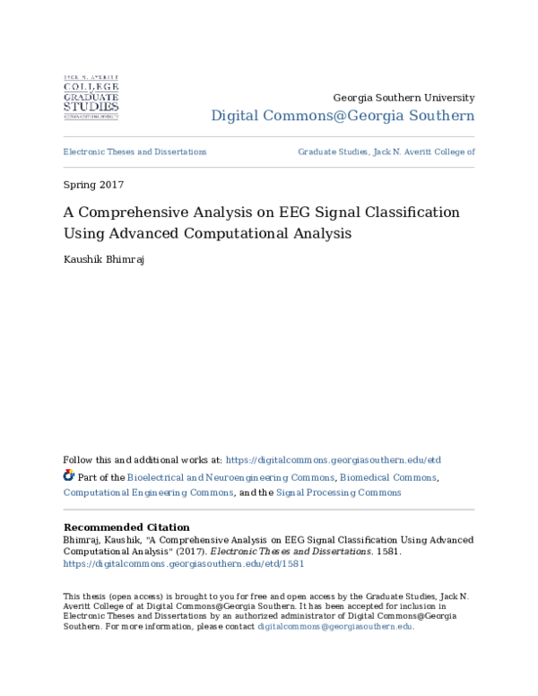 (PDF) A Comprehensive Analysis on EEG Signal Classification Using ...