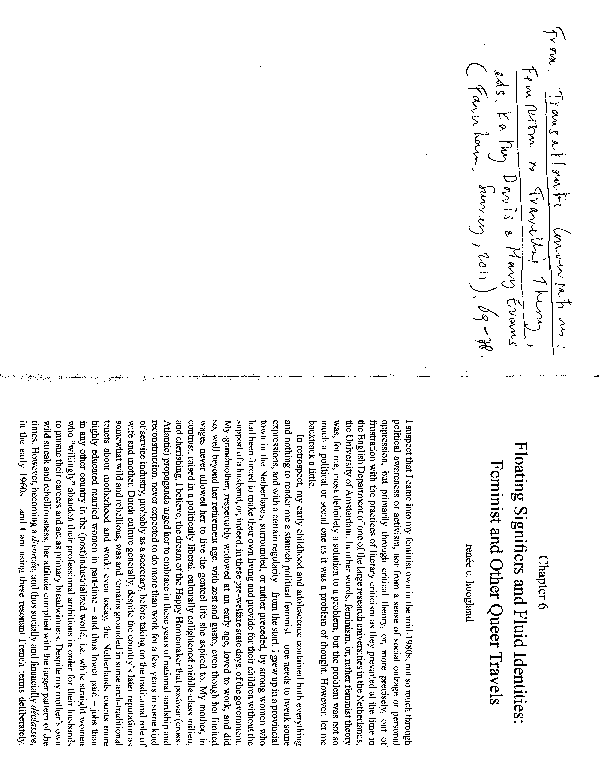 (PDF) Floating Signifiers and Fluid Identities: Feminist and Other ...
