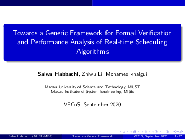 (PDF) Towards a Generic Framework for Formal Verification and ...