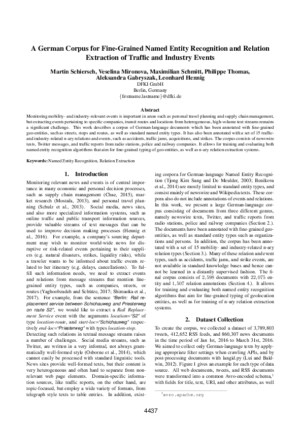 (PDF) A German Corpus for Fine-Grained Named Entity Recognition and ...