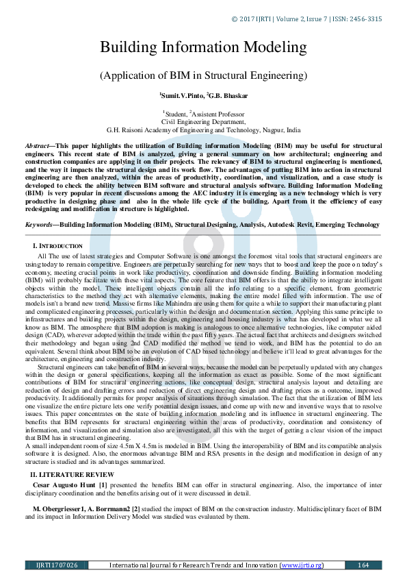 (PDF) Building Information Modeling (Application of BIM in Structural ...