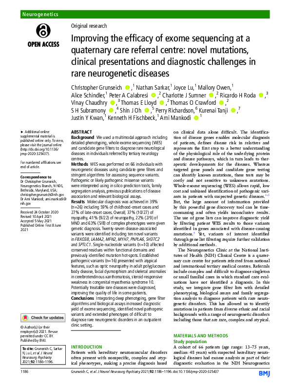 (PDF) Improving the efficacy of exome sequencing at a