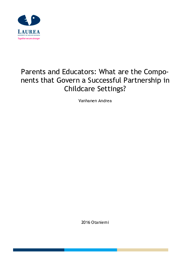 (PDF) Parents and Educators : What are the components that govern a ...