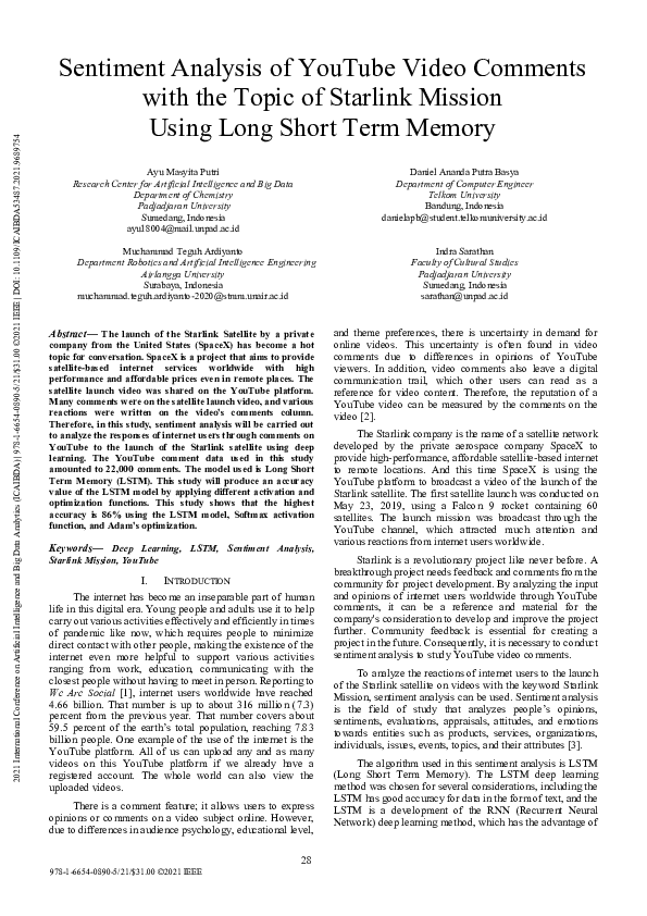 (PDF) Sentiment Analysis of YouTube Video Comments with the Topic of ...