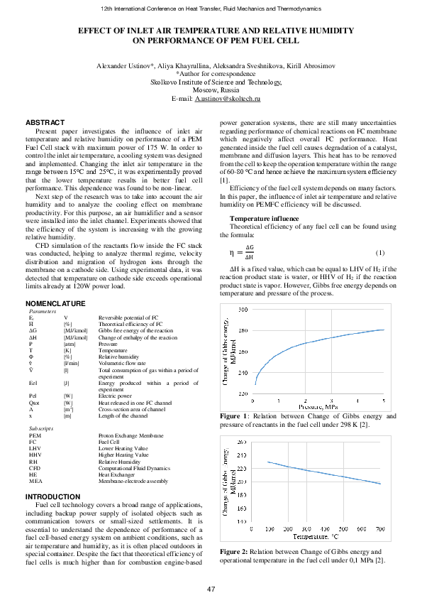 (PDF) Effect of Inlet Air Temperature and Relative Humidity on ...