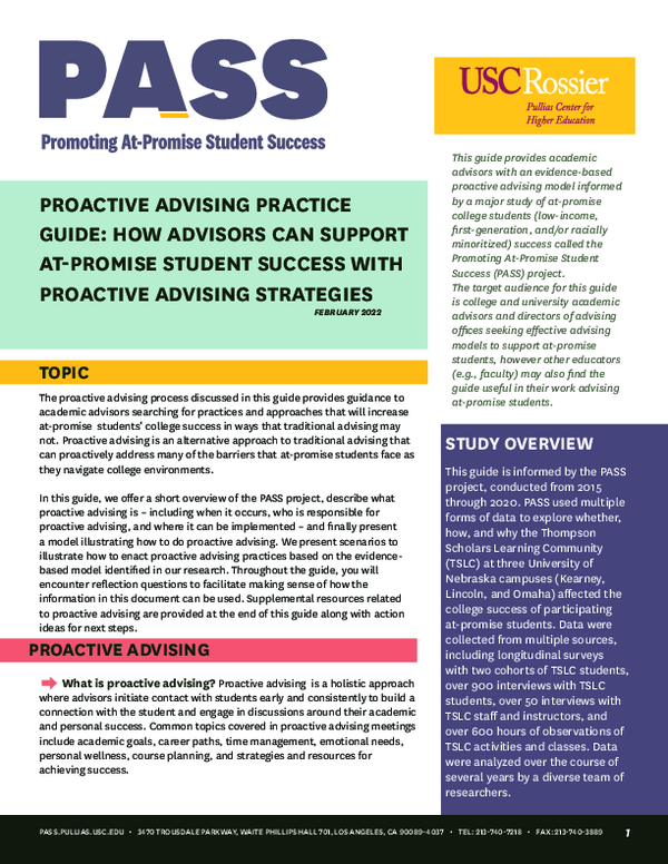 (PDF) PROACTIVE ADVISING PRACTICE GUIDE: HOW ADVISORS CAN SUPPORT AT ...