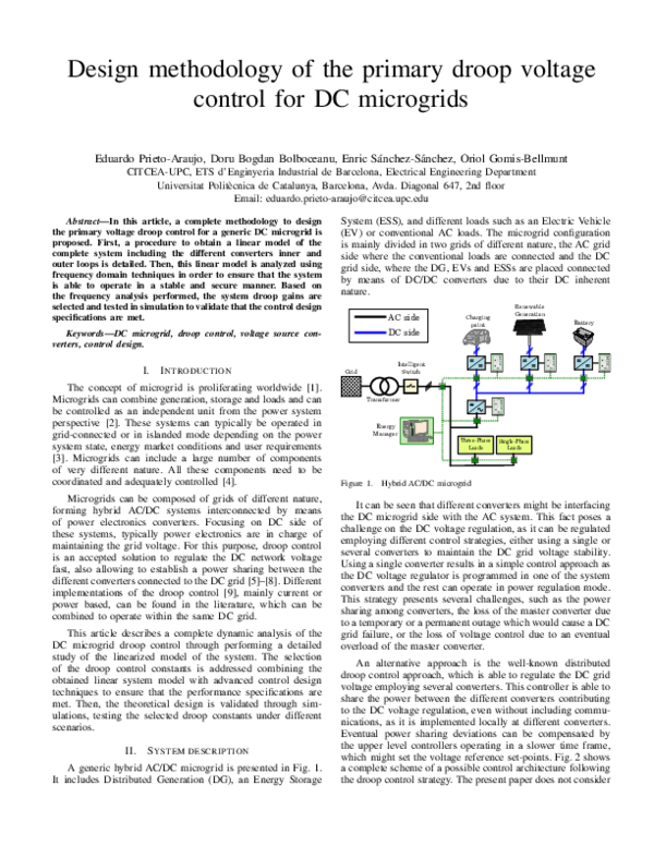 (PDF) Design methodology of the primary droop voltage control for DC ...