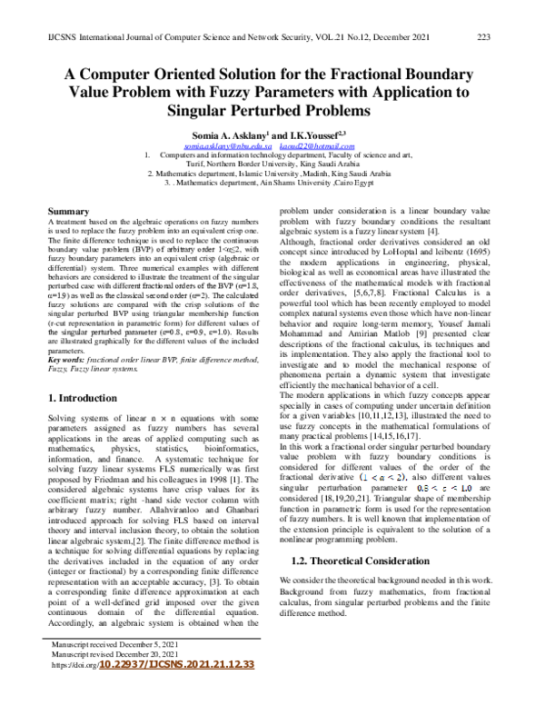 (PDF) A Computer Oriented Solution for the Fractional Boundary Value ...