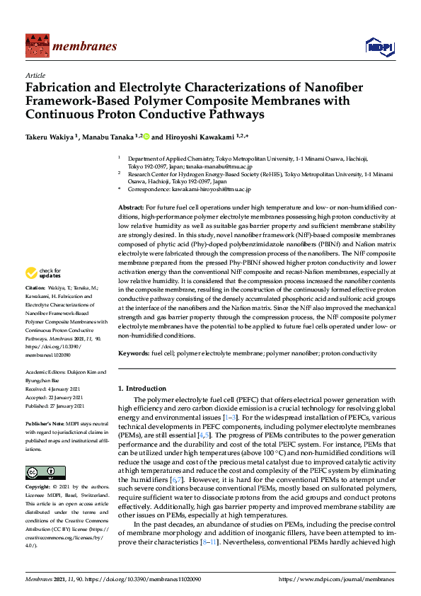(PDF) Fabrication and Electrolyte Characterizations of Nanofiber ...