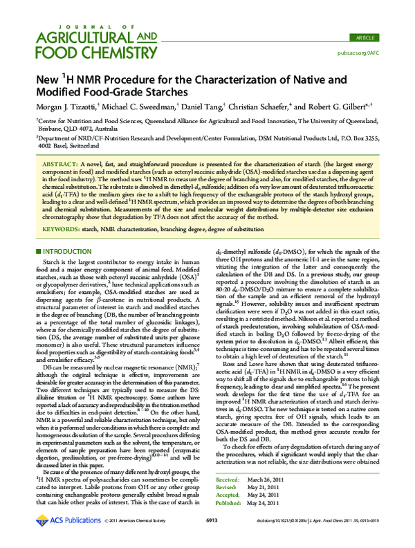 (PDF) New 1 H NMR Procedure for the Characterization of Native and