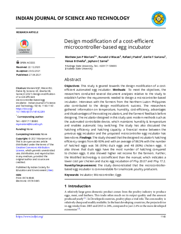 (PDF) Design modification of a cost-efficient microcontroller-based egg ...