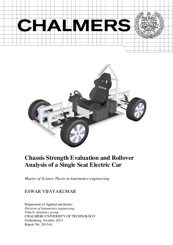 (PDF) Chassis Strength Evaluation and Rollover Analysis of a Single ...
