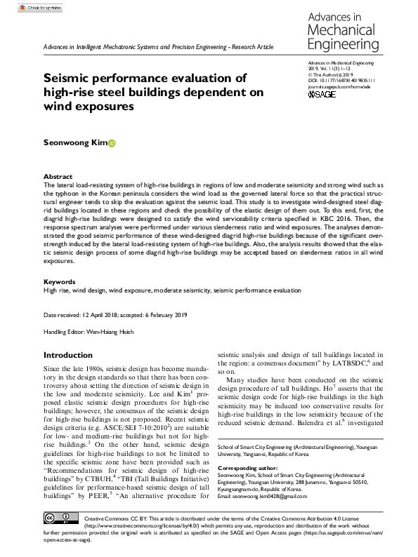 (PDF) Seismic performance evaluation of high-rise steel buildings ...