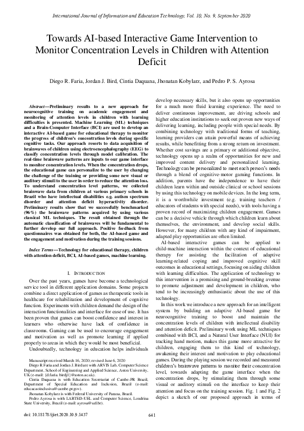 (PDF) Towards AI-based Interactive Game Intervention to Monitor ...