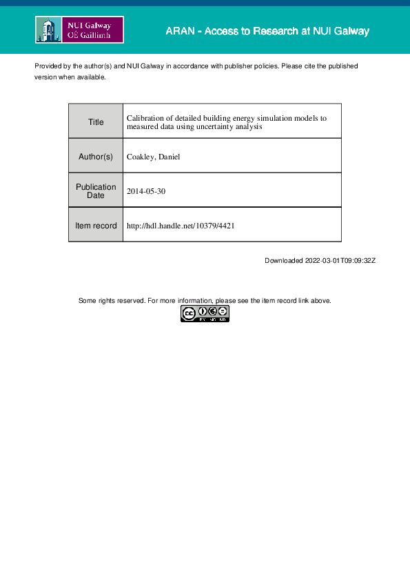 (PDF) Calibration of detailed building energy simulation models to ...