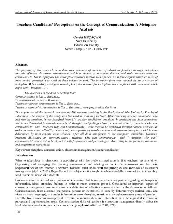 (PDF) Teachers Candidates’ Perceptions on the Concept of Communication ...