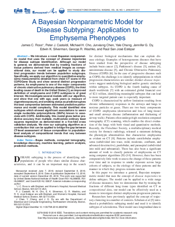 (PDF) A Bayesian Nonparametric Model for Disease Subtyping: Application ...