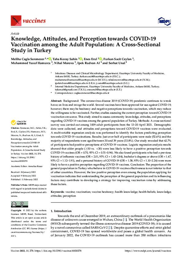 (PDF) Knowledge, Attitudes, and Perception towards COVID-19 Vaccination ...
