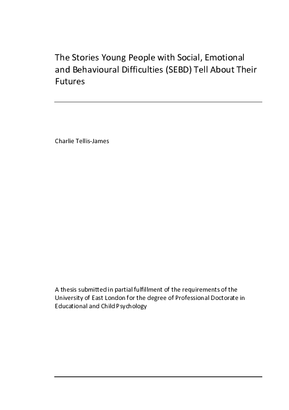 (PDF) The Stories Young People with Social, Emotional and Behavioural ...