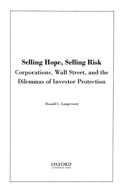 (PDF) Selling Hope, Selling Risk