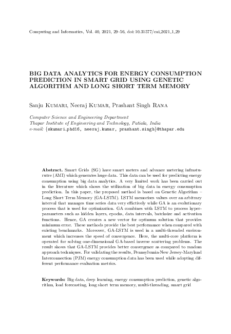 (PDF) Big Data Analytics for Energy Consumption Prediction in Smart ...