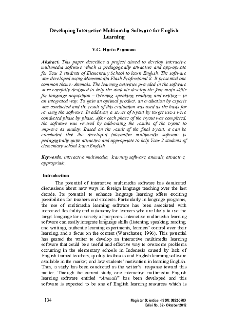 (PDF) Developing Interactive Multimedia Software for English Learning