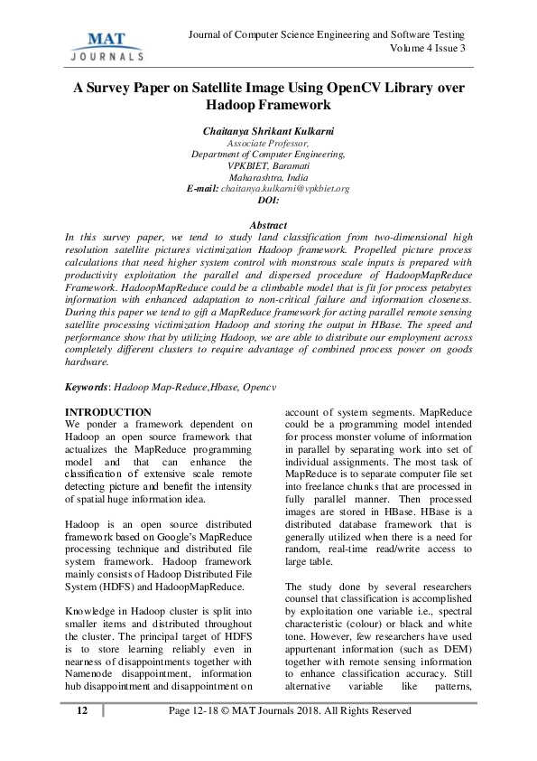 (PDF) A Survey Paper On Satellite Image Using Opencv Library Over ...