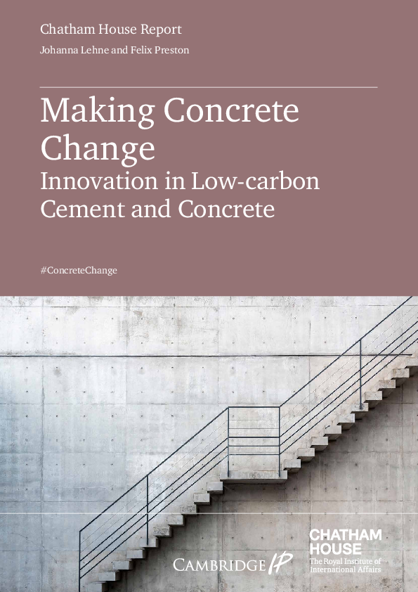 (PDF) Making Concrete Change Innovation in Low-carbon Cement and Concrete