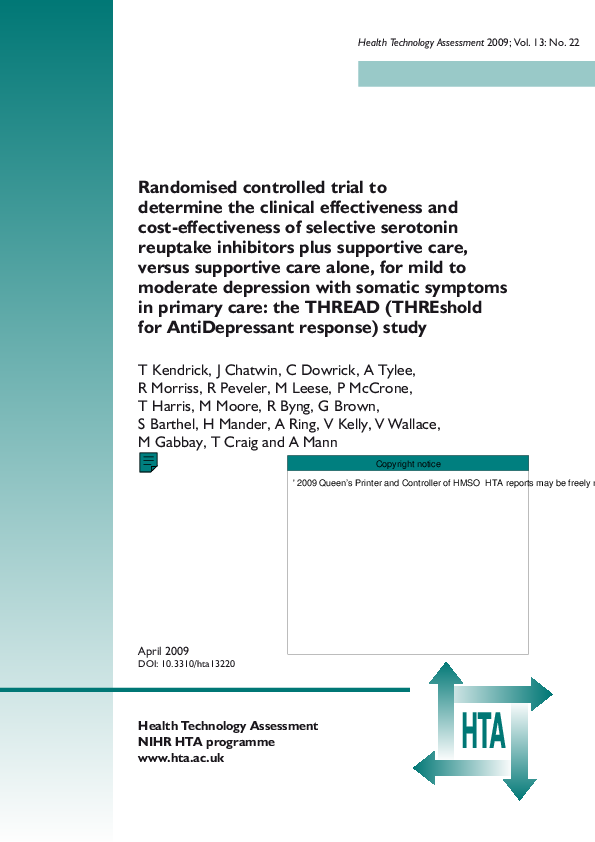 (PDF) Randomised controlled trial to determine the clinical ...
