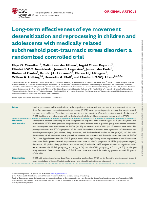 (PDF) Long-term effectiveness of eye movement desensitization and ...