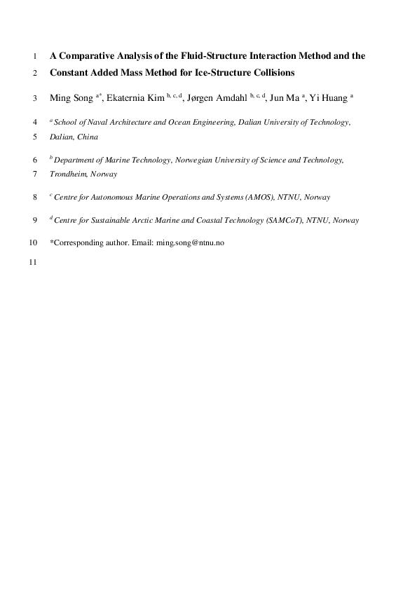 (PDF) A comparative analysis of the fluid-structure interaction method ...
