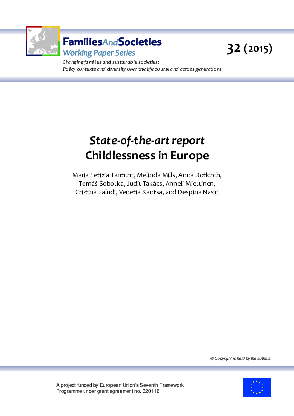 (PDF) State-ofthe-art report Childlessness in Europe