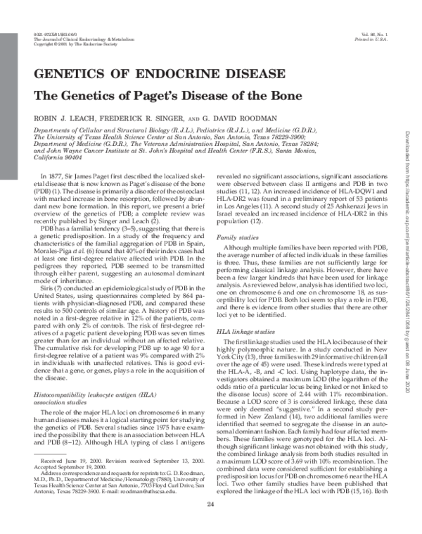 (PDF) The of Paget's disease of the bone Omar Albagha Academia.edu