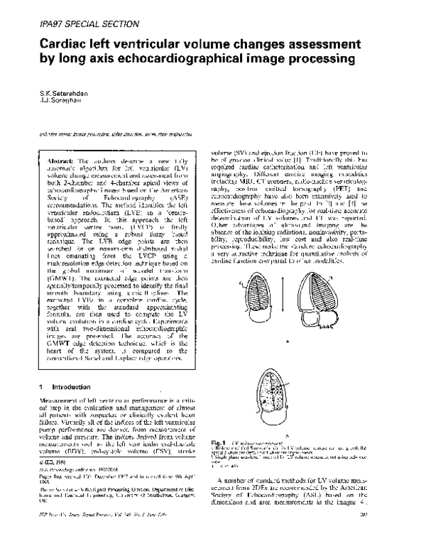 (PDF) Cardiac left ventricular volume changes assessment by long axis ...
