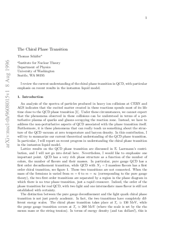 (PDF) The chiral phase transition