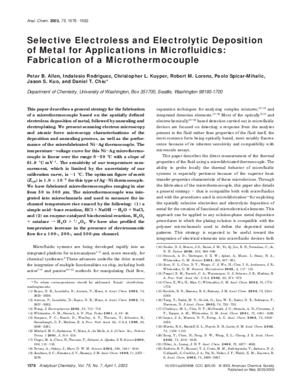 (PDF) Selective electroless and electrolytic deposition of metal for ...