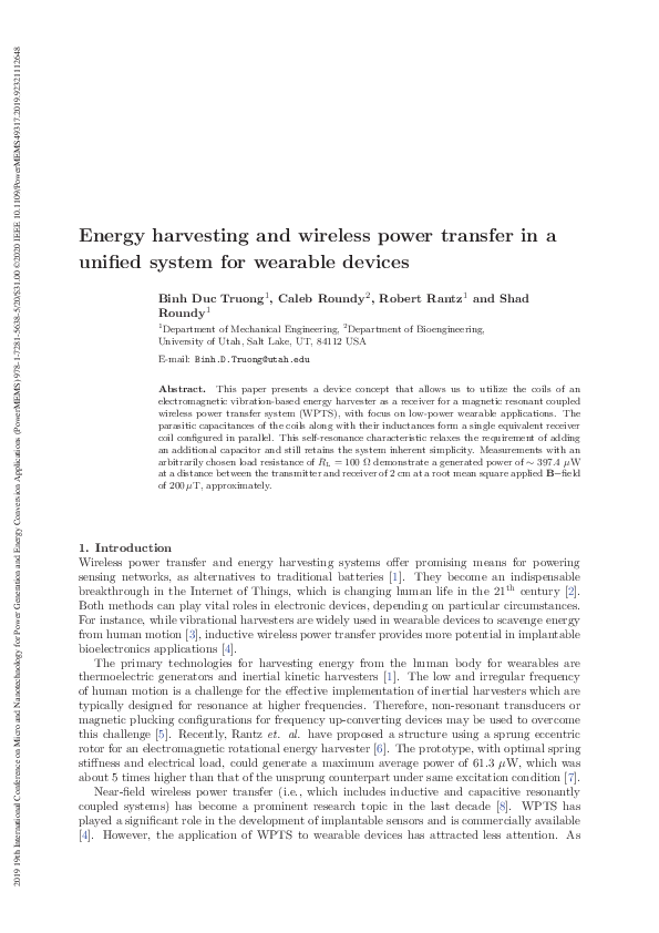 (PDF) Energy harvesting and wireless power transfer in a unified system ...