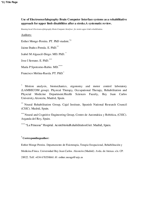 (PDF) Use of Electroencephalography Brain Computer Interface systems as ...