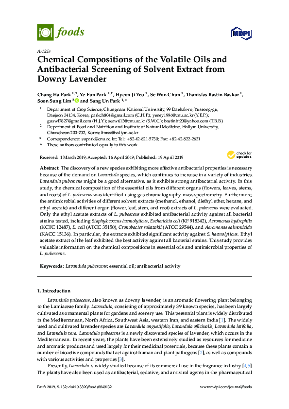 (PDF) Chemical Compositions of the Volatile Oils and Antibacterial ...