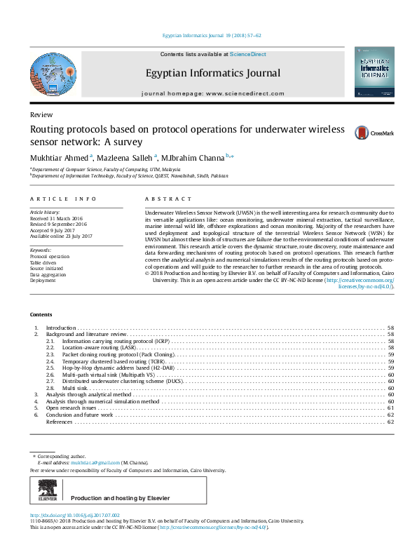 (PDF) Routing protocols based on protocol operations for underwater ...