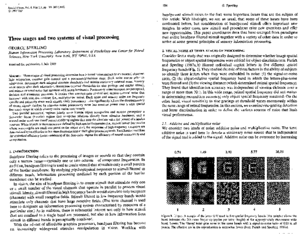 (PDF) Three stages and two systems of visual processing
