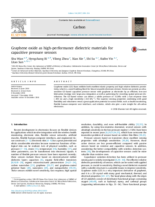 (PDF) Graphene oxide as high-performance dielectric materials for ...