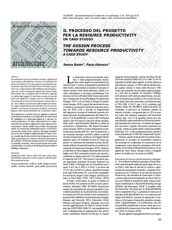 (PDF) The Design Process towards Resource Productivity. A Case Study