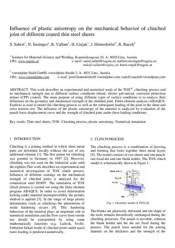 (PDF) Influence of plastic anisotropy on the mechanical behavior of ...