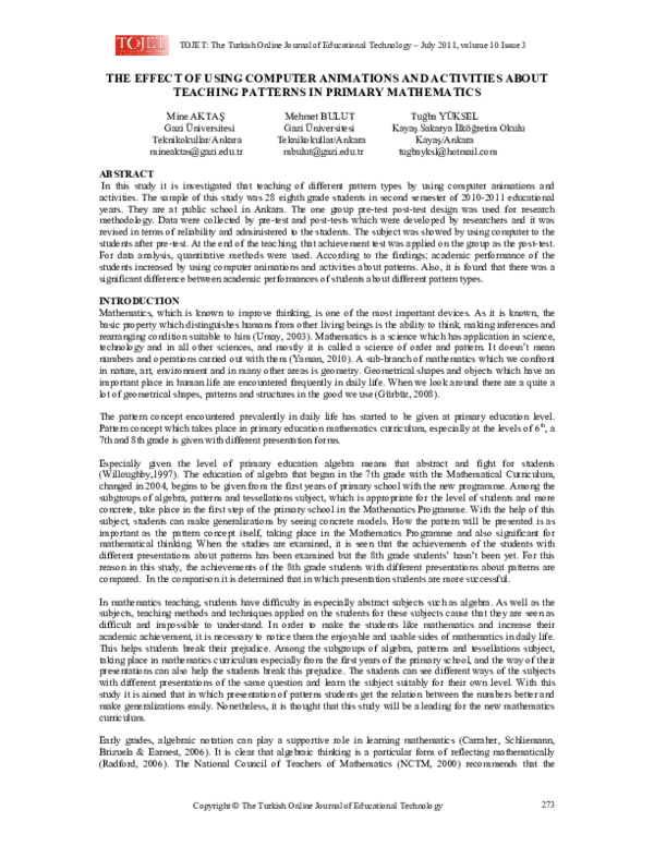 (PDF) The Effect of Using Computer Animations and Activities About ...