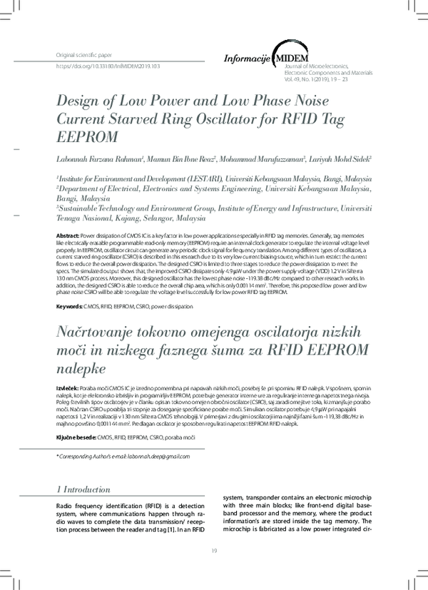 (PDF) Design of Low Power and Low Phase Noise Current Starved Ring ...
