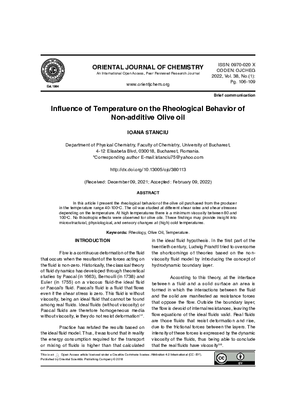 (PDF) Influence of Temperature on the Rheological Behavior of Non ...