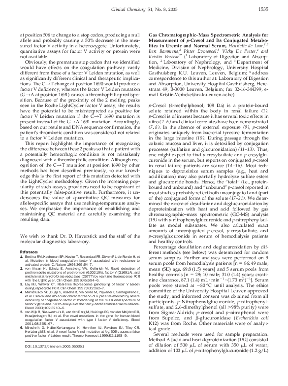 (PDF) Gas Chromatographic–Mass Spectrometric Analysis for Measurement ...